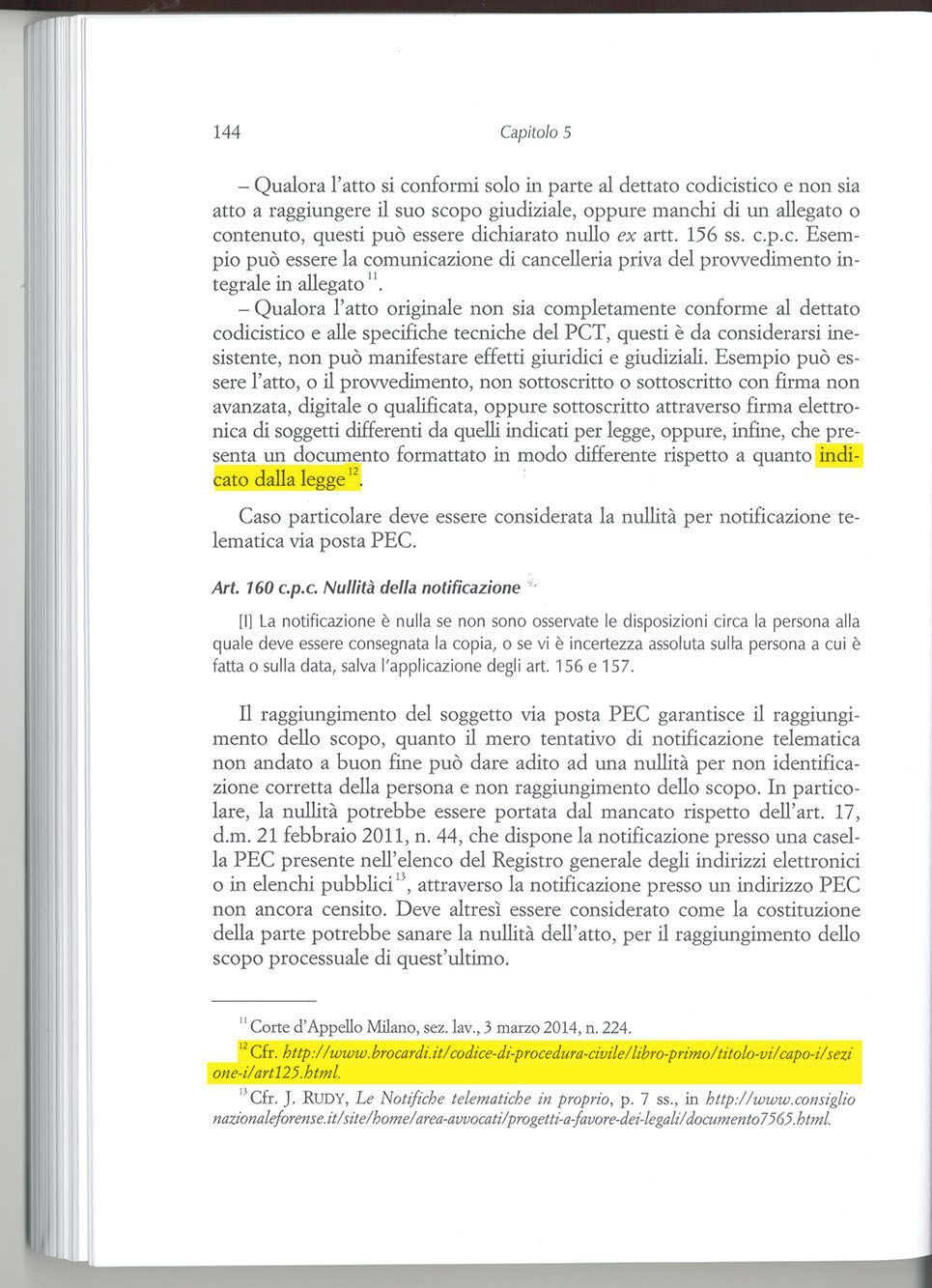 Brocardi.it menzionato in “Processo civile telematico di Filippo Novario”